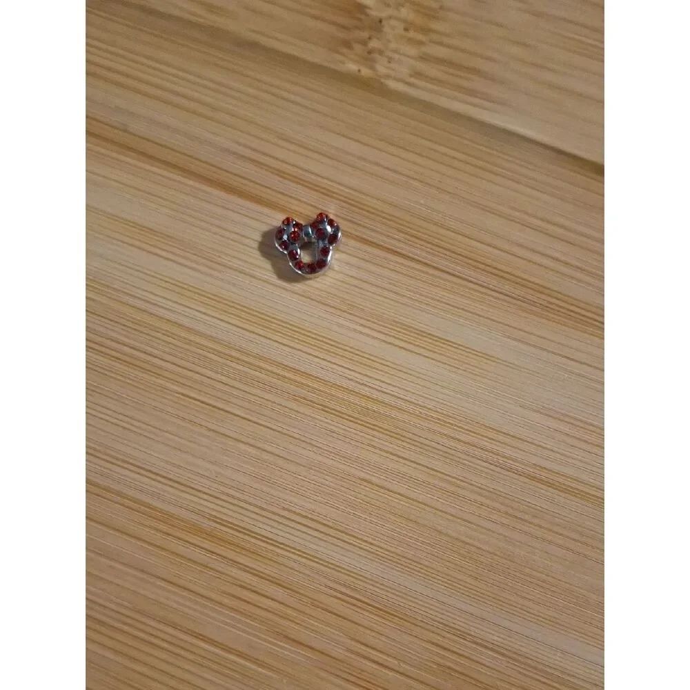 Minnie-Style Charm with Red Crystals For Floating Locket